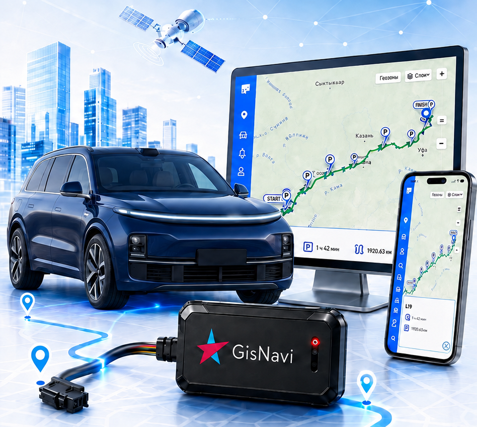 Система мониторинга GisNavi на компьютере и телефоне